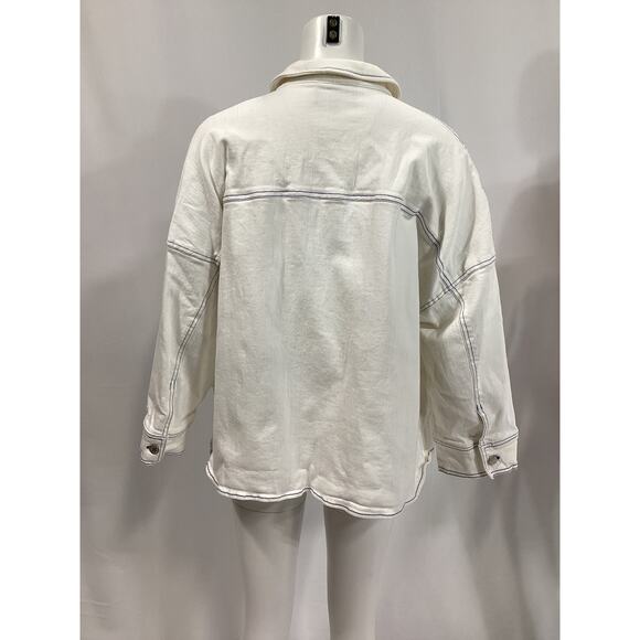 Women's White Oversized Jacket - Picture 3 of 4